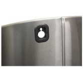 WITT Monarch Series Indoor Decorative Flat-Top Waste Receptacle - 35 gallon, Silver Vein